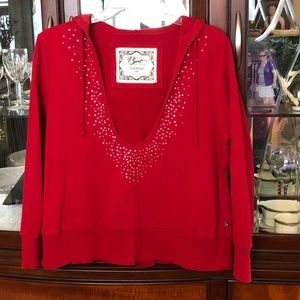 EUC Hooded Sweatshirt with Rhinestones